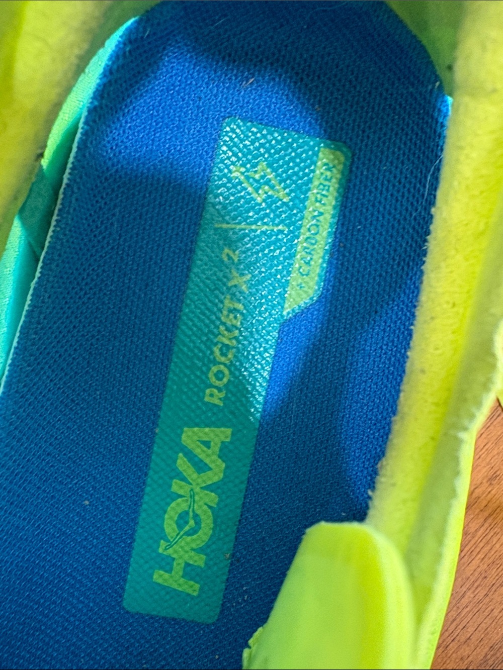 Hoka Women’s Teal & Lime Performance Running Sneakers - Picture 5 of 13